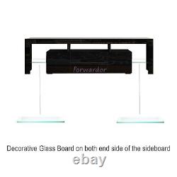 200CM Big TV Unit Cabinet Stand High Gloss Front Matt Body LED Light Cupboards