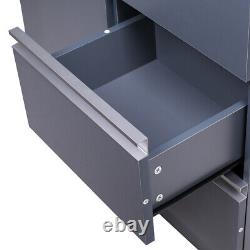 3 Drawers 1 Door Sideboard Kitchen Wood Storage Cupboard File Cutlery Cabinet UK