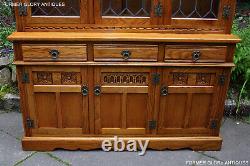An Old Charm Vintage Oak Display Cabinet Sideboard Dresser Base Kitchen Cupboard