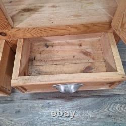 Antique Style Rustic Solid Pine Wooden Wall Shelving Drawers Shelf Cupboard Unit