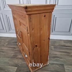 Antique Style Rustic Solid Pine Wooden Wall Shelving Drawers Shelf Cupboard Unit