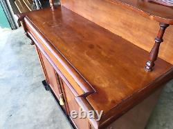 Antique Victorian Mahogany Chiffonier Sideboard Drawers Cupboard Gallery Shelves