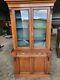 Antique Victorian Glazed Small Bookcase Cabinet Drawers Shelves Cupboard