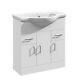 Bathroom Basin Vanity Unit & Sink Soft-close Cabinet Modern White Cupboard White