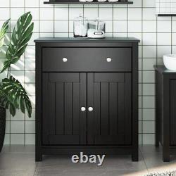 Bathroom Cabinet with Drawers Door Wooden Cupboard Storage Towel Solid Pine Wood