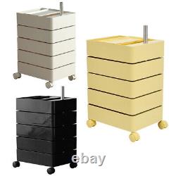 Chest Drawers Storage Unit 5 Tiers Cabinet Cupboard Bedside Table Rotating Stand