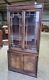 Chinese Style Tall Glazed Bookcase Cabinet Shelves Cupboard Drawers