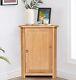 Corner Storage Cupboard, Small Oak Wooden Low Cabinet With 1 Adjustable Shelf