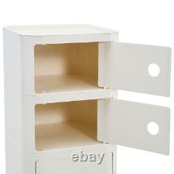 Corner Tall Cabinet Drawers Cabinet Storage Unit Bathroom Cupboard on Wheels UK