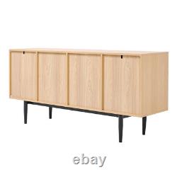 Free Standing Sideboard Wooden Cupboard with Shelves Buffet Cabinet Storage Unit