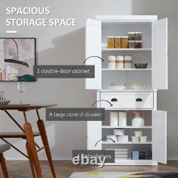 Freestanding Kitchen Storage Cabinet Drawers Cupboards Shelves White