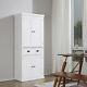 Freestanding Kitchen Storage Cabinet With Drawers Cupboards Shelves Home White