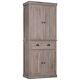 Freestanding Pantry Cupboard Storage Cabinet Home Organizer Furniture Homcom