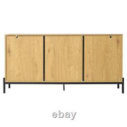 Freestanding Sideboard Storage Cabinet Living Room Cupboard with Drawers & Doors