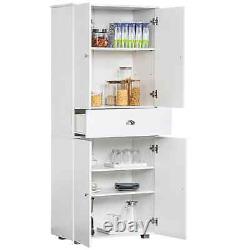 Freestanding Tall Kitchen Cupboard Storage Cabinets with Drawer and 3 Adjustable