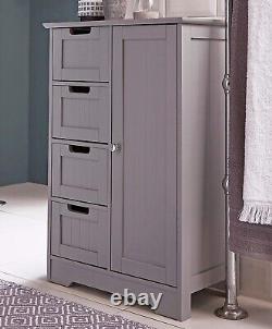 Grey Bathroom Cabinet Freestanding Cupboard