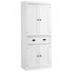 Homcom Freestanding Kitchen Storage Cabinet Drawers Cupboards Shelves White
