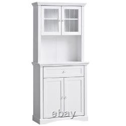 HOMCOM Kitchen Cupboard Storage Cabinet with Drawer, Doors and Shelves, White