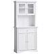 Homcom Kitchen Cupboard Storage Cabinet With Drawer, Doors And Shelves, White