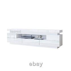 High Gloss TV Stand Cabinet 150cm Unit 5 Drawers Storage with RGB LED Cupboard