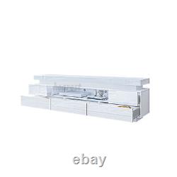 High Gloss TV Stand Cabinet 150cm Unit 5 Drawers Storage with RGB LED Cupboard