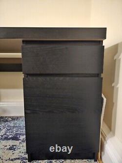 IKEA MALM Desk/Vanity Black / Brown with Drawer & Cupboard with Shelf RRP179