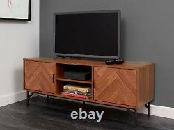 Industrial Urban Retro Living Furniture Geometric Range Console TV Unit Vintage