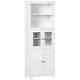 Itzcominghome Tall Kitchen Storage Cupboard Cabinet Pantry White Unit Drawer
