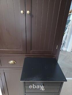 Itzcominghome Tall Kitchen Storage Cupboard Cabinet Pantry dark Brown drawer UK