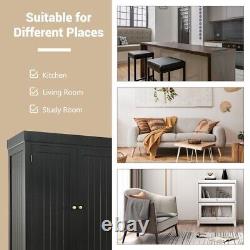 Itzcominghome Tall Kitchen Storage Cupboard Cabinet Pantry dark Brown drawer UK