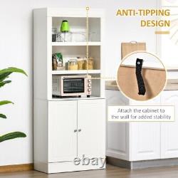 Kitchen Storage Cabinet Freestand Pantry Cupboard Diningroom Compartment Shelves