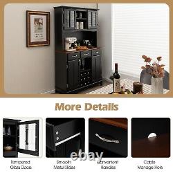 Kitchen Storage Cabinet Freestanding Buffet Cupboard Sideboard Adjustable Shelf