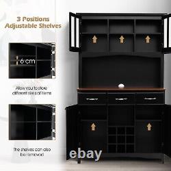 Kitchen Storage Cabinet Freestanding Buffet Cupboard Sideboard Adjustable Shelf