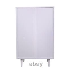 Matt Acrylic 2 Doors Storage Display Cabinet Kitchen Hallway Sideboard Cupboard