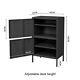 Metal Bookcase Cupboard With Doors Drawer Storage Shelving Display Cabinet Unit