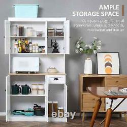 Modern Kitchen Cabinet Wooden Cupboard Pantry Dining Storage Drawer Shelf White