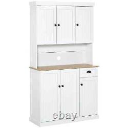 Modern Kitchen Cabinet Wooden Cupboard Pantry Dining Storage Drawer Shelf White