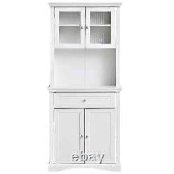 Modern Kitchen Cabinet Wooden Pantry Hutch Cupboard Storage Drawer Shelf White