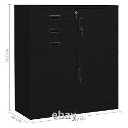 Office Cabinet Drawers File Storage Adjustable shelf Locker Cupboard Steel
