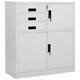 Office Cabinet Drawers File Storage Adjustable Shelf Locker Cupboard Steel Grey