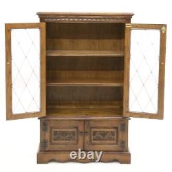 Old Charm Bookcase 2 Loose Shelves Cupboard Light Oak Finish FREE UK Delivery