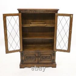 Old Charm Bookcase 2 Loose Shelves Cupboard Light Oak Finish FREE UK Delivery
