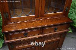 Old Charm Light Oak Display Cabinet Sideboard Dresser Base Kitchen Cupboard Unit
