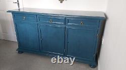 Quality Wood Blue Sideboard Storage Cabinet Cupboard Drawers Shelf Can Deliver