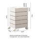 Rotating Chest Of Drawers Cabinet Sofa Side Tables Storage Unit Rolling Cupboard