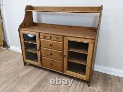 SIDEBOARD 4 Drawers 6 Shelves Vintage IKEA Pine Buffet Cupboard Glazed Cabinet