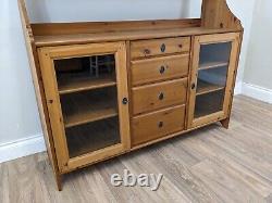 SIDEBOARD 4 Drawers 6 Shelves Vintage IKEA Pine Buffet Cupboard Glazed Cabinet