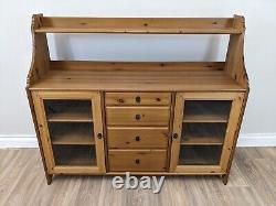 SIDEBOARD Vintage IKEA Pine Buffet Cupboard Glazed Cabinet With Shelves 4 Drawers
