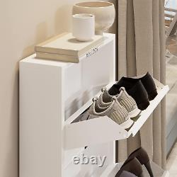 Shoe Cabinet 4 Drawer Storage Cupboard Footwear Rack Organizer Home Furniture UK