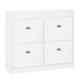 Shoe Cabinet With 4 Flip Drawers Storage Cupboard With Adjustable Shelf White